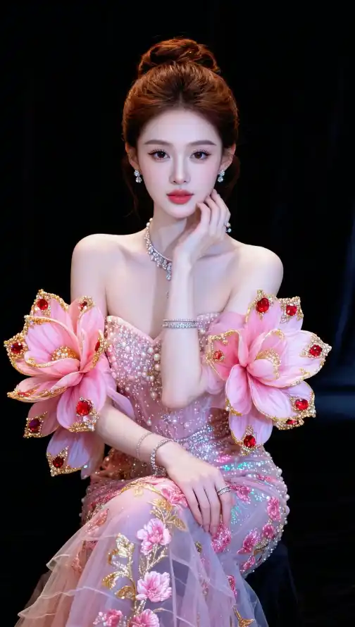 4k优雅壁纸 - 好看 - 红唇 - 美女「哲风壁纸」