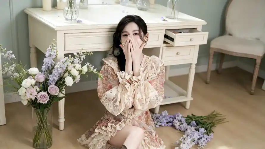 3k好看壁纸-梳妆台 - 氛围感-碎花裙热门的壁纸「哲风壁纸」