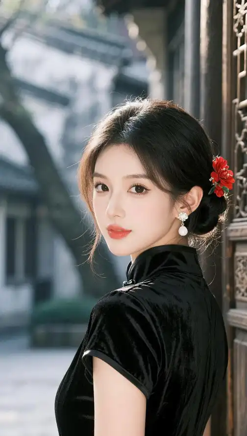 4k美女壁纸 - 好看 - 优雅 - 红唇「哲风壁纸」