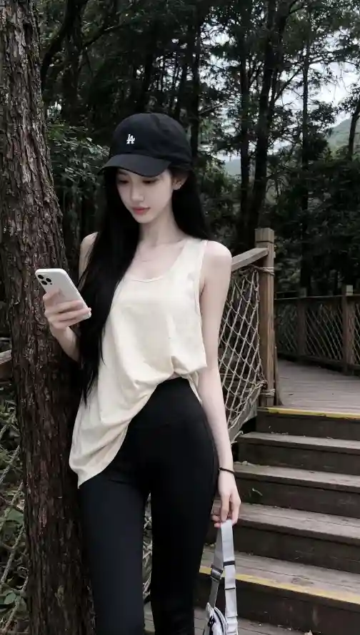 4k长发壁纸 - 户外 - 手机 - 美女「哲风壁纸」
