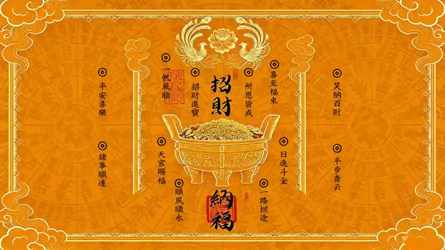 4k中式壁纸-聚宝盆壁纸和吉祥-传统纹样壁纸分享「哲风壁纸」