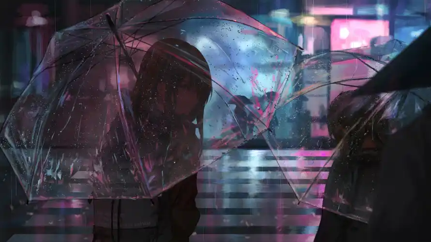 4k4K壁纸 - 紫色 - 蓝色 - 雨夜「哲风壁纸」 4k4K壁纸 - 紫色 - 蓝色 - 雨夜「哲风壁纸」