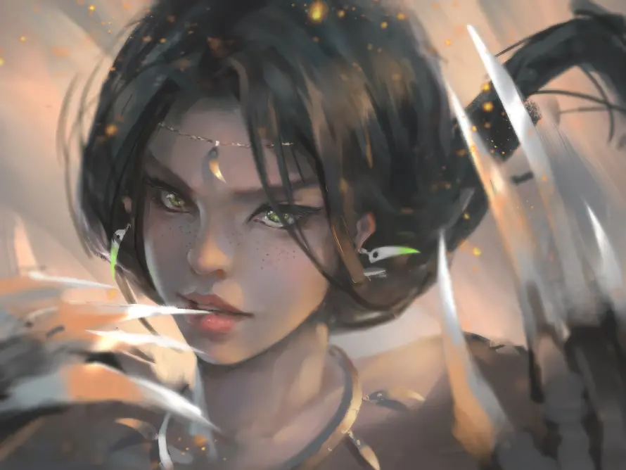 4k女性壁纸 - 小绿 - 插画 - 短发「哲风壁纸」 4k女性壁纸 - 小绿 - 插画 - 短发「哲风壁纸」