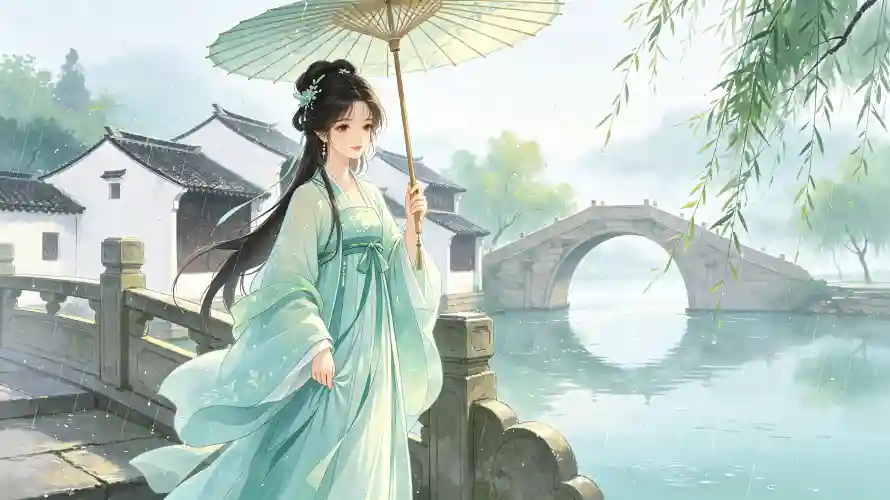 4k卡通壁纸 - 国风 - 柳树 - 汉服「哲风壁纸」 4k卡通壁纸 - 国风 - 柳树 - 汉服「哲风壁纸」