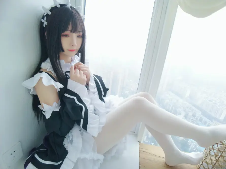4k室内壁纸 - 少女 - 甜美 - 白丝「哲风壁纸」