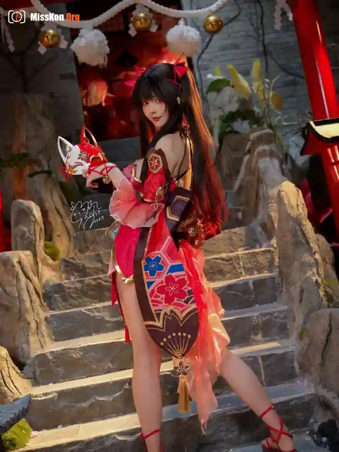 4k古风壁纸 - 石阶 - 神社 - 美女「哲风壁纸」