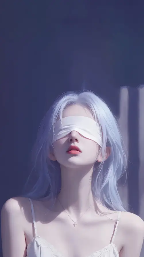 4k吊带壁纸 - 少女 - 插画 - 清冷「哲风壁纸」