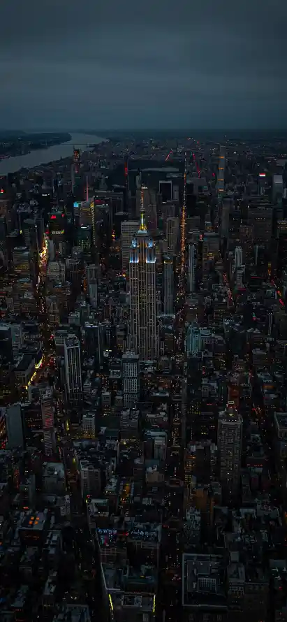 4k俯瞰壁纸 - 城市 - 夜晚 - 夜景「哲风壁纸」