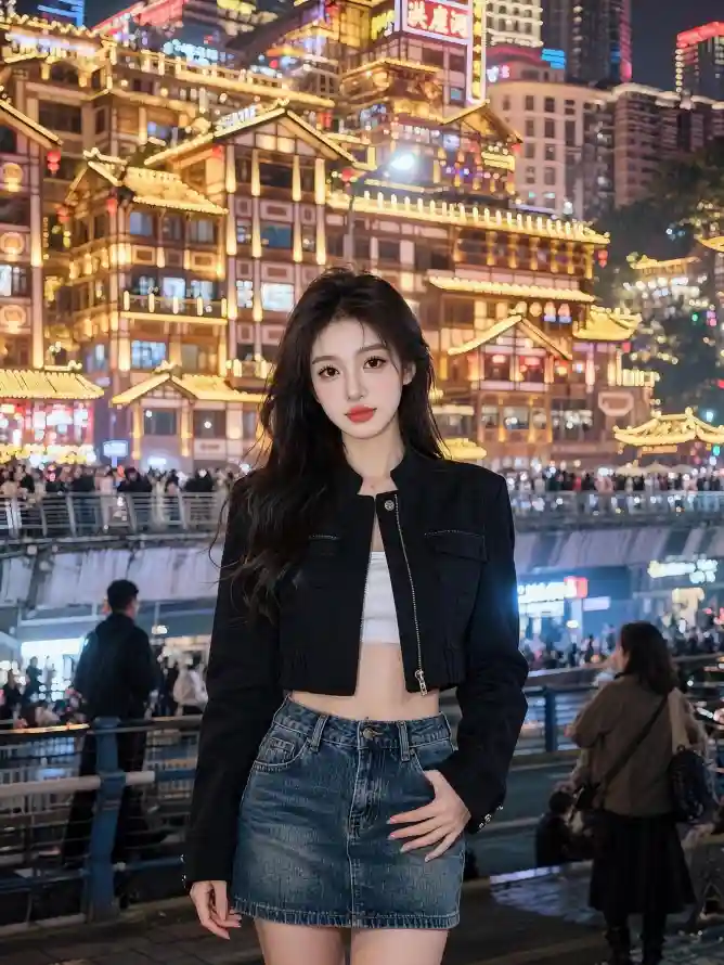 4k夜景壁纸 - 好看 - 手机 - 红唇「哲风壁纸」