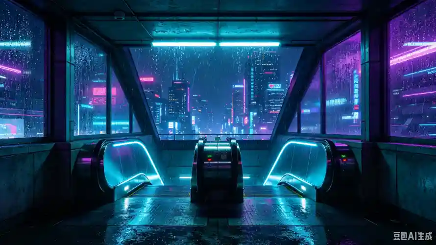 4k夜景壁纸 - 科幻 - 车站 - 雨夜「哲风壁纸」 4k夜景壁纸 - 科幻 - 车站 - 雨夜「哲风壁纸」