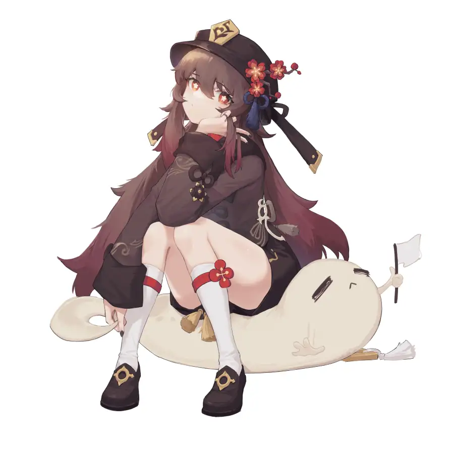 4k原神壁纸 - 坐姿 - 少女 - 帽子「哲风壁纸」
