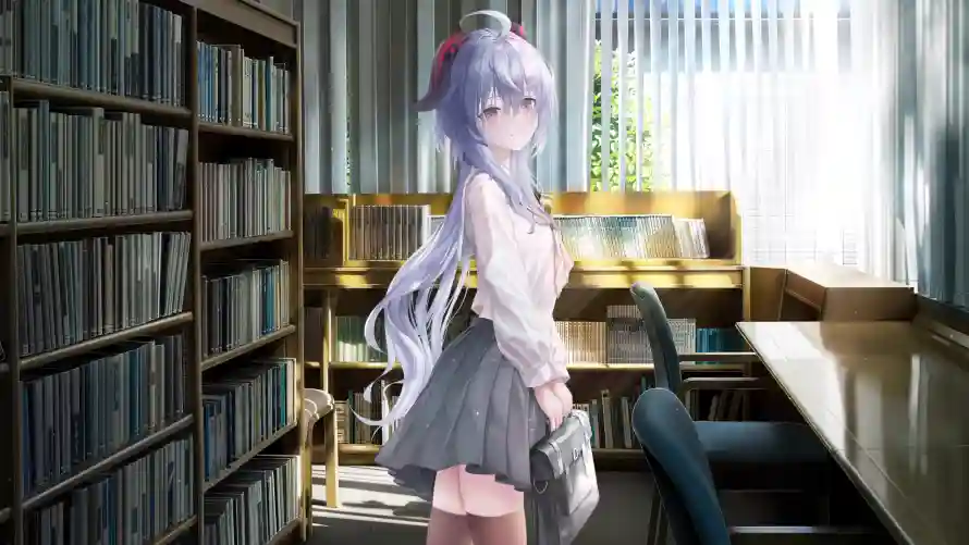 4k书架壁纸-制服 - 原神-室内「哲风壁纸」