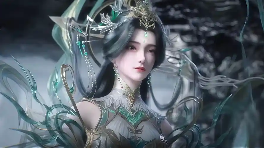 4k3D壁纸 - 仙气 - 发冠 - 古装「哲风壁纸」