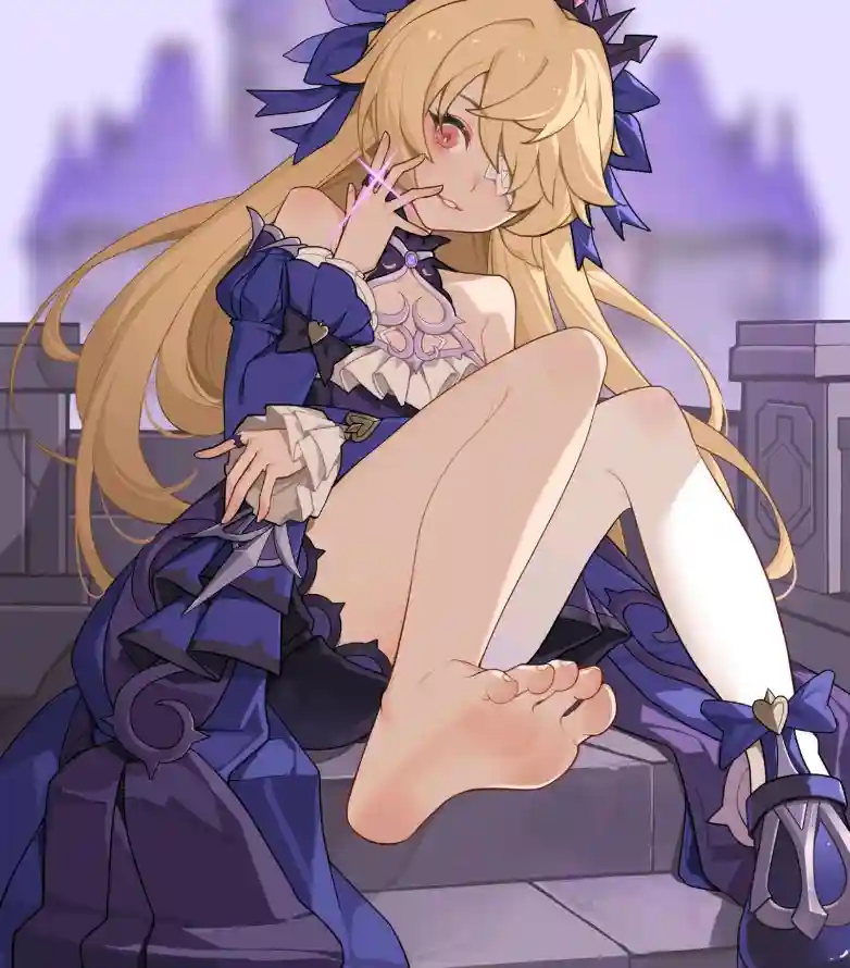 4k赤脚壁纸 - 少女 - 白丝 - 礼服「哲风壁纸」