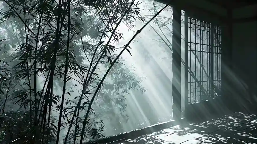 4k光影壁纸 - 国风 - 庭院 - 晨雾「哲风壁纸」