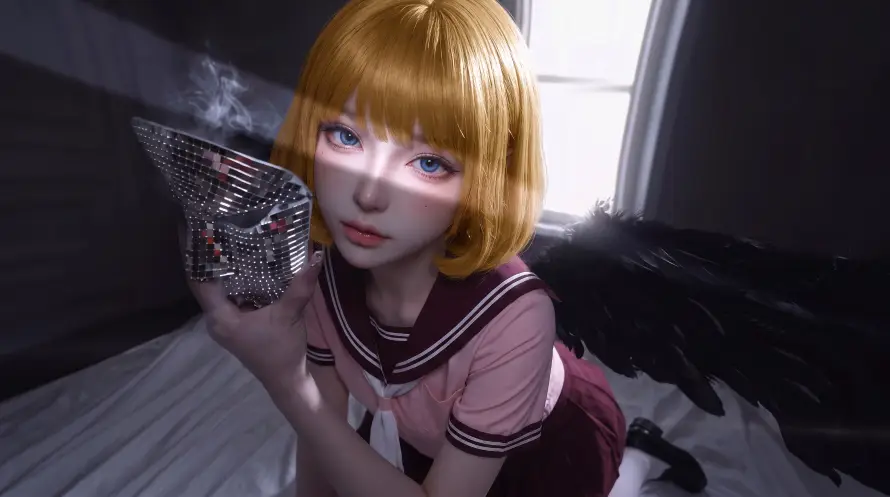 3k室内壁纸-水手服和少女-3D渲染免费下载「哲风壁纸」