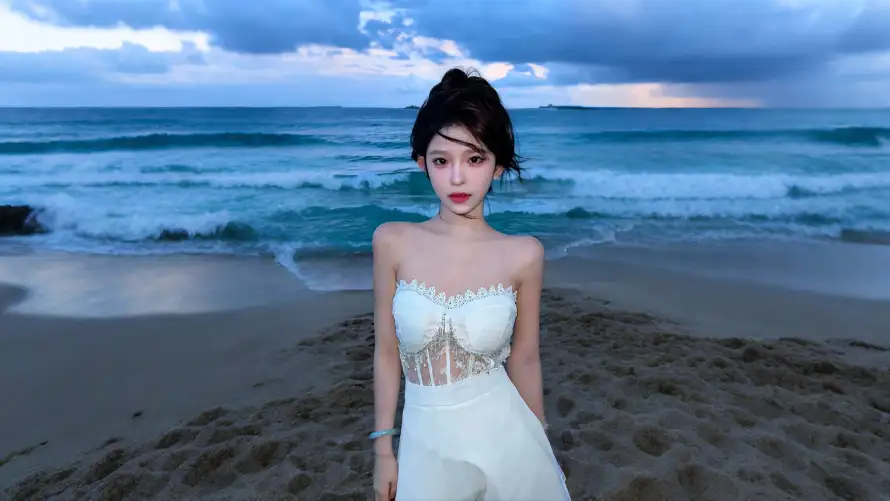 4k天空壁纸 - 暮色 - 沙滩 - 海浪「哲风壁纸」 4k天空壁纸 - 暮色 - 沙滩 - 海浪「哲风壁纸」