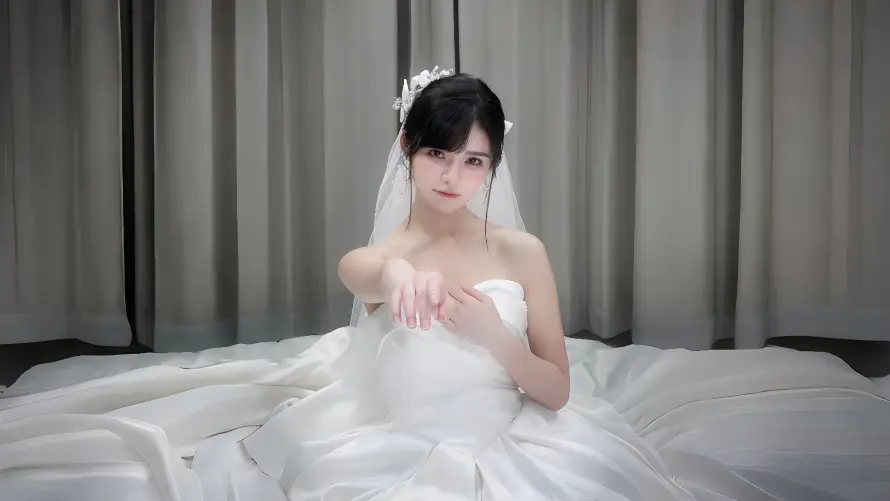 4k头纱壁纸-黑长直和精选-单人婚纱壁纸推荐「哲风壁纸」