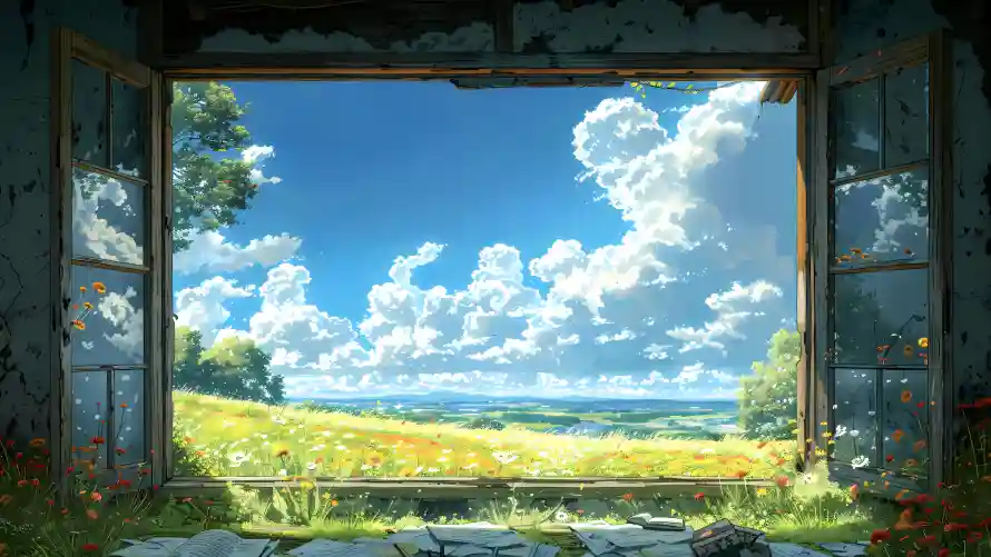 4k夏日壁纸 - 旷野 - 晴天 - 树木「哲风壁纸」