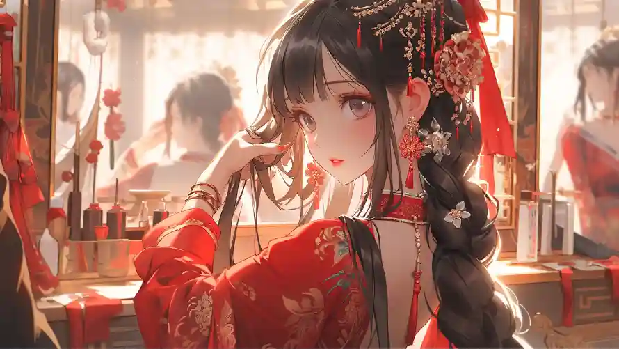 4k发饰壁纸 - 国风 - 插画 - 新娘「哲风壁纸」 4k发饰壁纸 - 国风 - 插画 - 新娘「哲风壁纸」