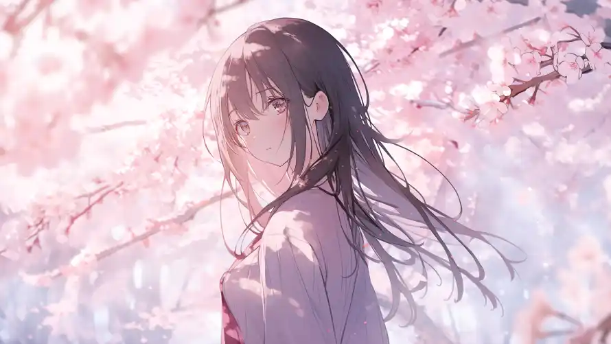 4k回眸壁纸 - 少女 - 插画 - 日系「哲风壁纸」 4k回眸壁纸 - 少女 - 插画 - 日系「哲风壁纸」