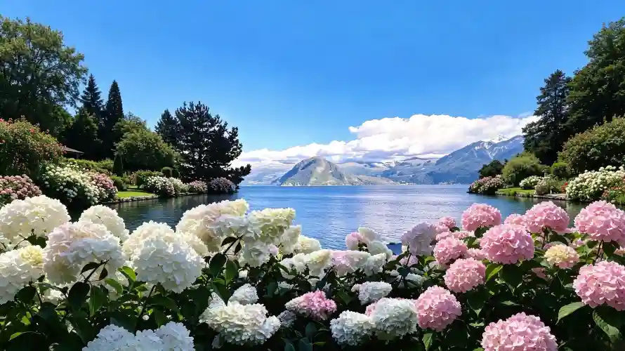 3k夏日壁纸-绣球花与清新-粉白花簇壁纸推荐「哲风壁纸」