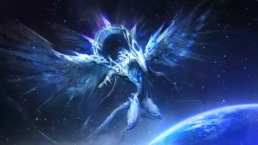 4k发光壁纸-宇宙 - 怪兽-星球「哲风壁纸」