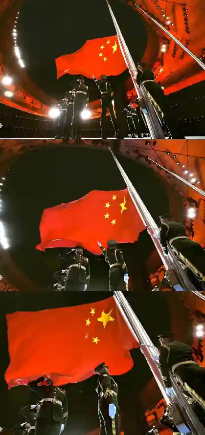 4k仪仗壁纸 - 军人 - 升旗 - 夜间「哲风壁纸」
