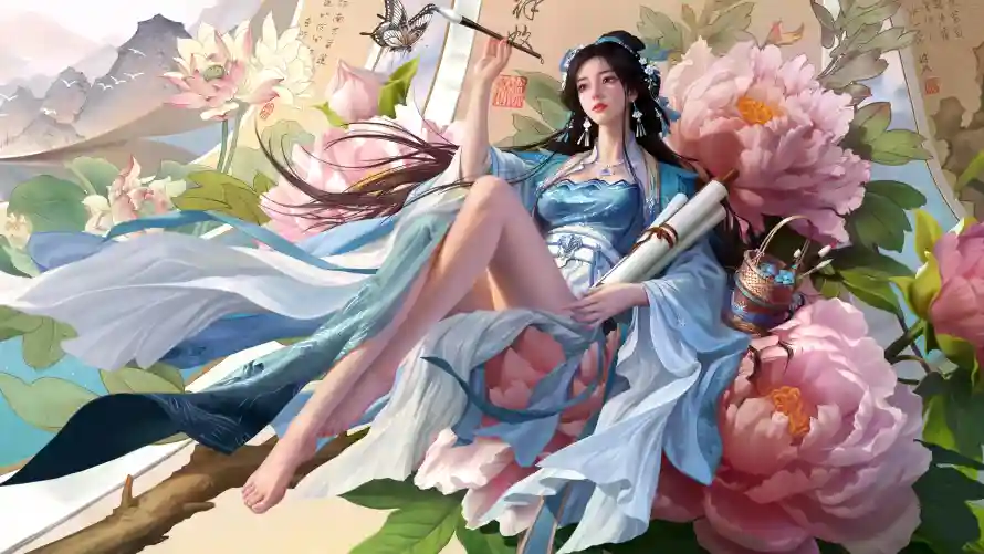 4k古装壁纸 - 国风 - 徐妏 - 才女「哲风壁纸」