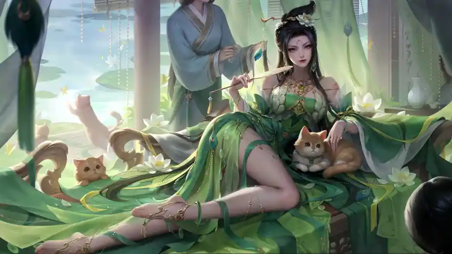 4k侍女壁纸 - 卧榻 - 古装 - 古风「哲风壁纸」 4k侍女壁纸 - 卧榻 - 古装 - 古风「哲风壁纸」