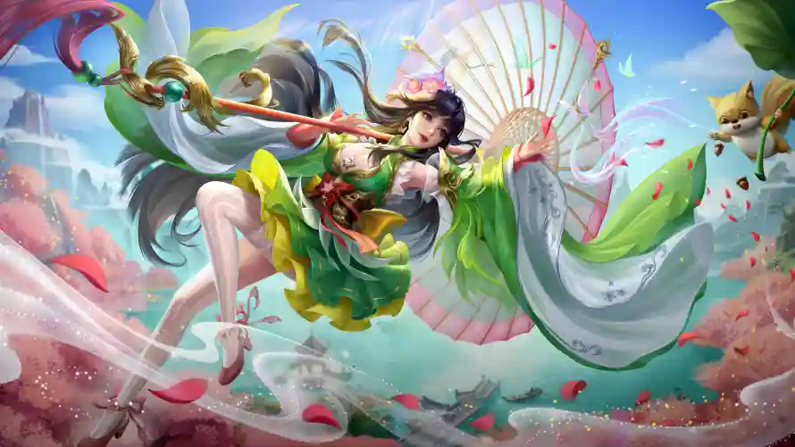 4k古风壁纸 - 团扇 - 小乔 - 少女「哲风壁纸」
