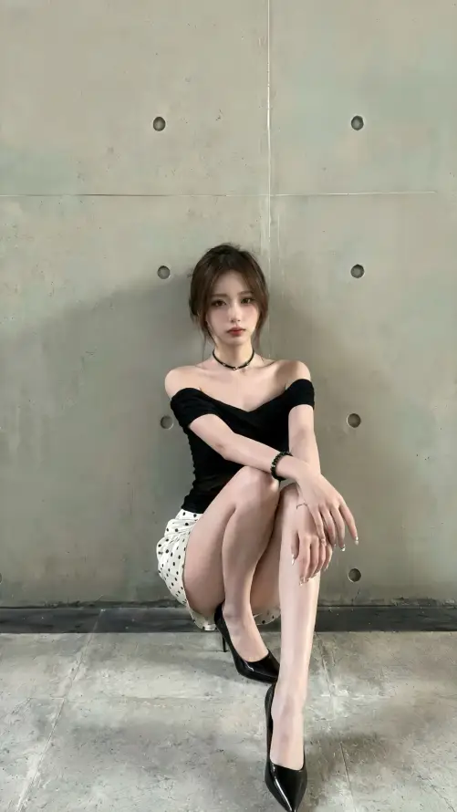 4k冷艳壁纸 - 美女 - 露肩 - 项圈「哲风壁纸」