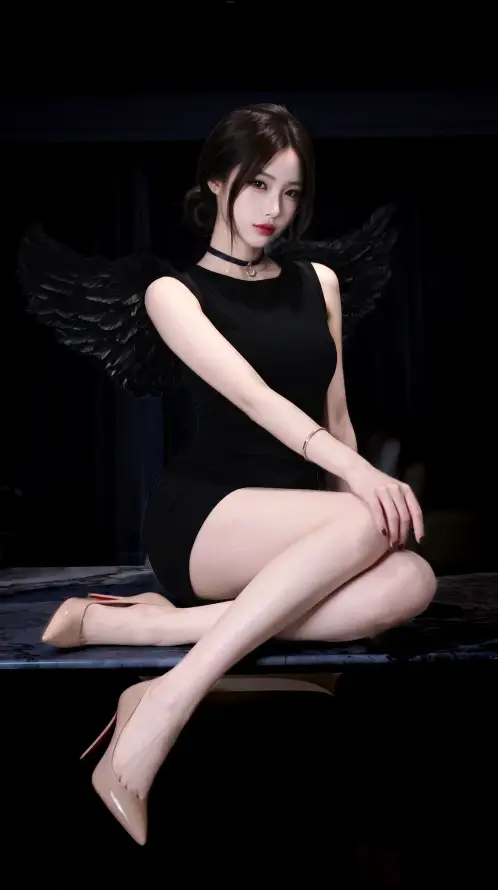 4k坐姿壁纸 - 性感 - 红唇 - 美女「哲风壁纸」
