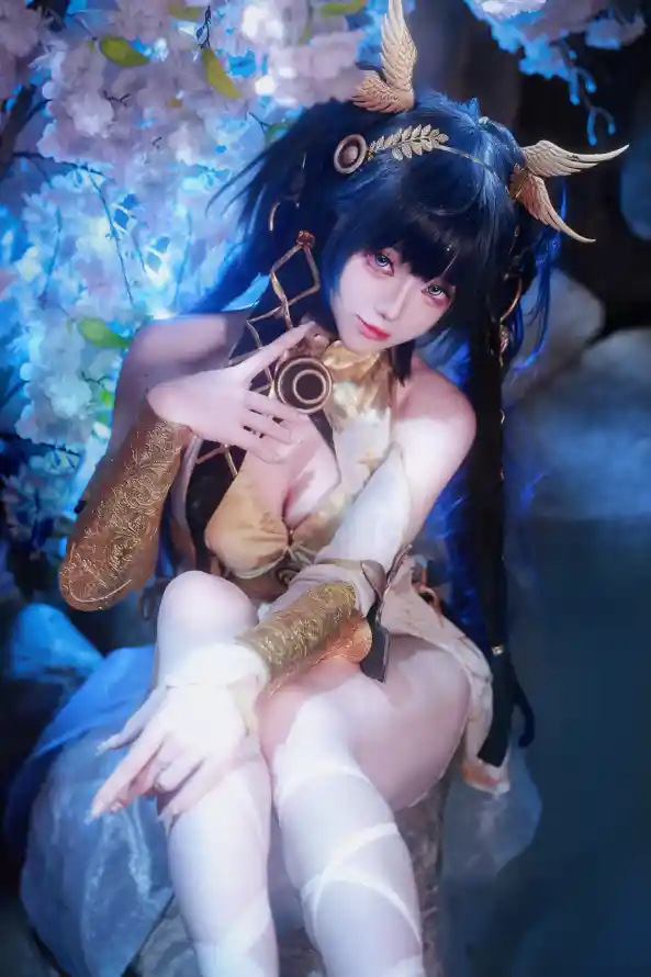4k古风壁纸 - 少女 - 模特 - 白丝「哲风壁纸」