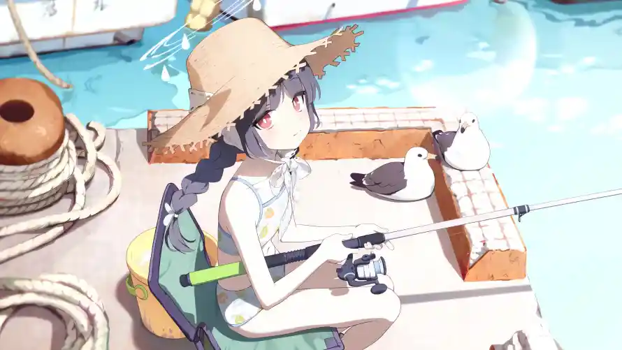 4k夏日壁纸-泳圈 - 泳装-海水「哲风壁纸」