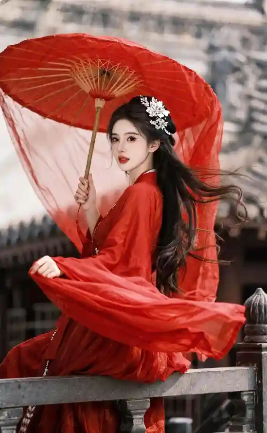 4k发饰壁纸 - 古风 - 回眸 - 国风「哲风壁纸」