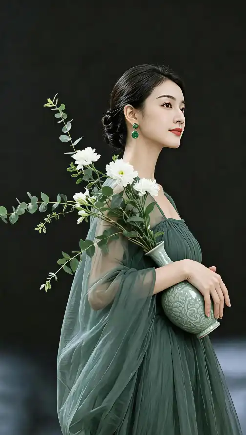 4k侧身壁纸 - 好看 - 气质 - 白花「哲风壁纸」