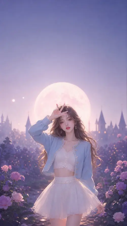 4k卡通壁纸 - 城堡 - 外套 - 夜晚「哲风壁纸」
