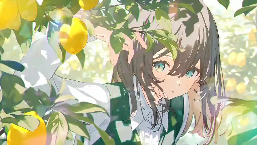2k夏日壁纸-少女系 - 柠檬-动漫少女壁纸分享「哲风壁纸」
