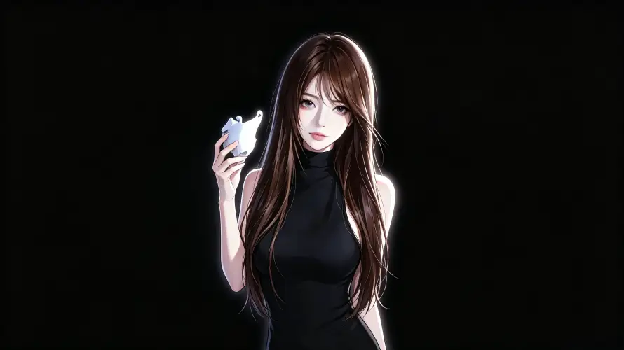 3k好看壁纸-暗黑风 - 人物插画-冷艳御姐「哲风壁纸」