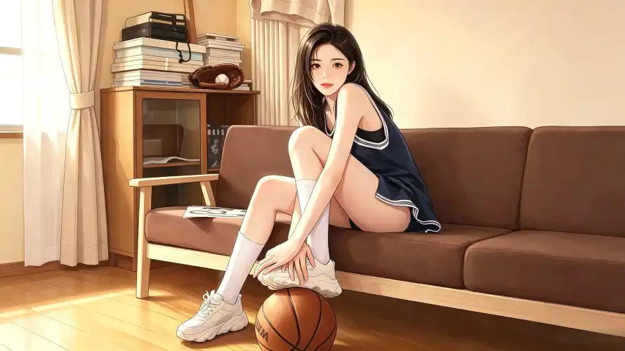 3k好看壁纸-篮球服 - 客厅-篮球少女壁纸推荐「哲风壁纸」