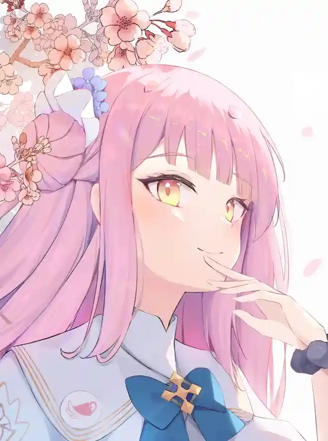 4k发饰壁纸 - 领结 - 少女 - 樱花「哲风壁纸」