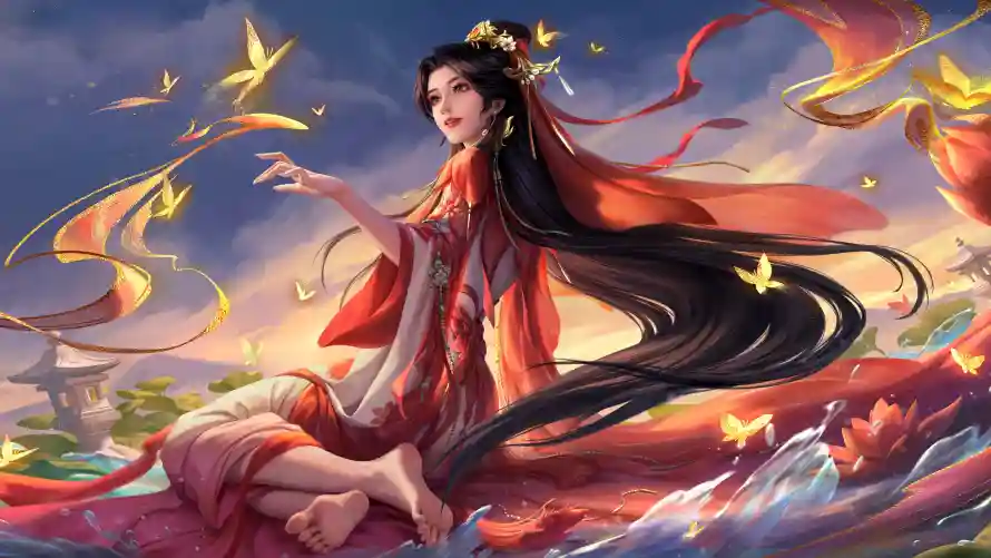 4k柳婒壁纸-三国杀与水面-古风女子壁纸分享「哲风壁纸」