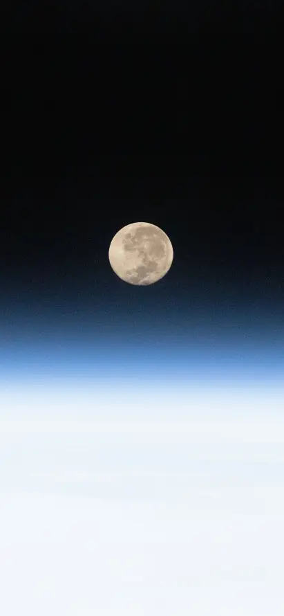 4k冷调壁纸 - 夜晚 - 夜空 - 月亮「哲风壁纸」