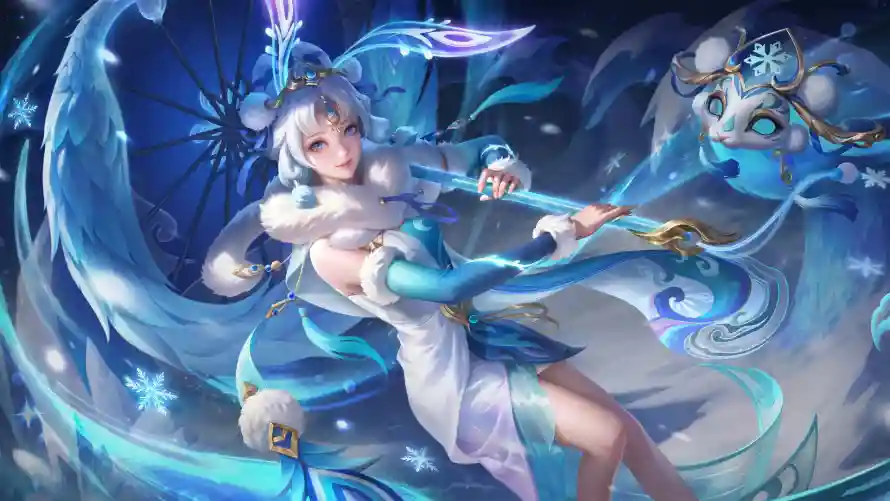 4k白发壁纸 - 古风 - 雪花 - 法师「哲风壁纸」