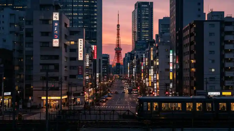 4k日落壁纸 - 街道 - 黄昏 - 日本「哲风壁纸」