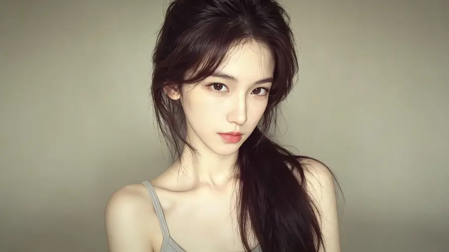 4k女生壁纸 - 好看 - 淡妆 - 温柔「哲风壁纸」
