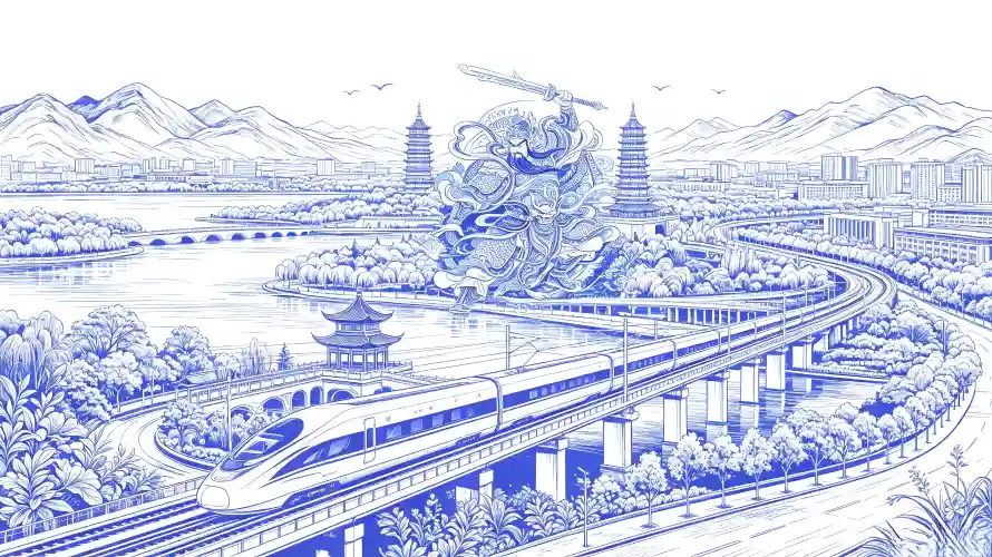 3k古塔壁纸-山脉 - 桥梁-河流「哲风壁纸」