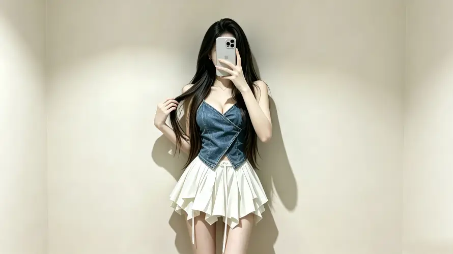 4k好看壁纸 - 美女 - 好身材 - 黑长直「哲风壁纸」