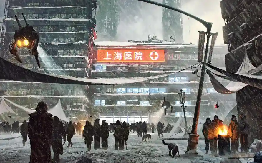 3k寒冬壁纸-积雪 - 篝火-精选「哲风壁纸」
